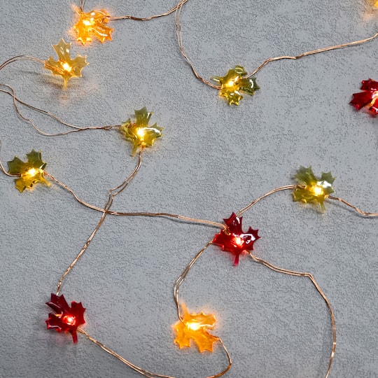 18ct. Maple Leaf Icon LED String Lights by Ashland®